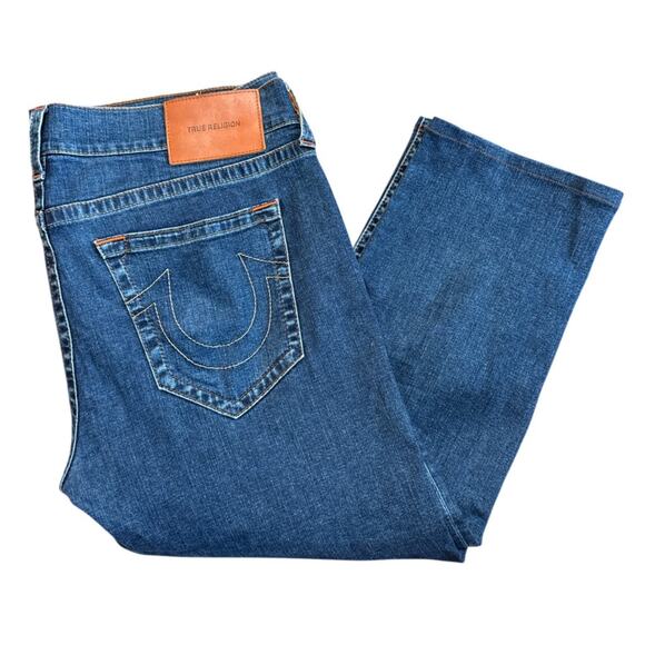 True Religion Geno Dk Blue Big Slim Denim Jeans Men's Size 40 x 24 - Picture 3 of 8